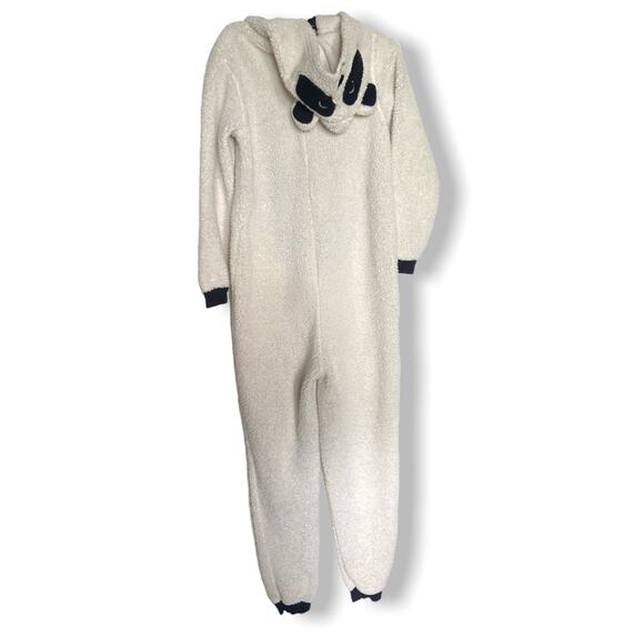 Faded Glory Womens Costume Size Small 4 6 Cream Black Panda Romper Sleeper - Picture 4 of 6
